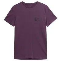 Tricou pentru bărbați 4F 4FAW23TTSHM0894-60S 100% bumbac/ Burgundy