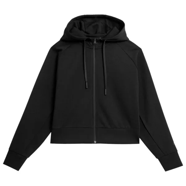 Hanorac pentru femei 4F CROP-TOP HOODIE Toamnă - iarnă/ Black photo 1