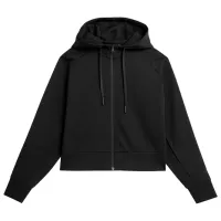 Hanorac pentru femei 4F CROP-TOP HOODIE Toamnă - iarnă/ Black