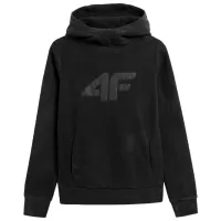 Hanorac pentru femei 4F REGULAR HOODED FLEECE Toamnă - iarnă/ Black