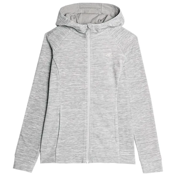 Hanorac pentru femei 4F REGULAR HOODED FLEECE Toamnă - iarnă/ Gray photo 1