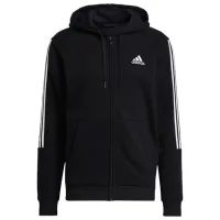 Hanorac pentru bărbați Adidas Fleece Cut 3S Full Zip Drept/ Black