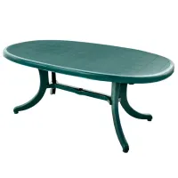 Садовый стол Orlando 140 7105V Овальный/ Зелёный