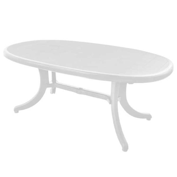 Masă de grădină Orlando 140 7105A Oval/ White photo 1