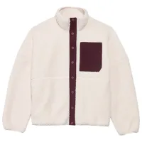 Hanorac pentru femei 4F SHERPA FLEECE WITH STAND-UP COLLAR Toamnă - iarnă/ Beige