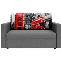 Canapea Space Meble Amerykanka Heven (5597230) Pânză de iută/ Gray