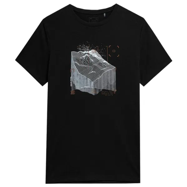 Tricou pentru bărbați 4F 4FAW23TTSHM0875-20S 100% bumbac/ Black photo 1