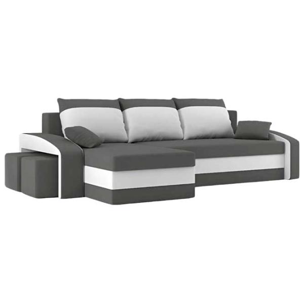Canapea de colț Magnifico Hewlet Foam Pouffe Left Mikro 27/ 31 (5702258) Velur/ Gray photo 1