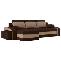 Угловой диван Magnifico Hewlet Foam Pouffe Left Mikro 20/ 05 (5702280) Велюр/ Коричневый