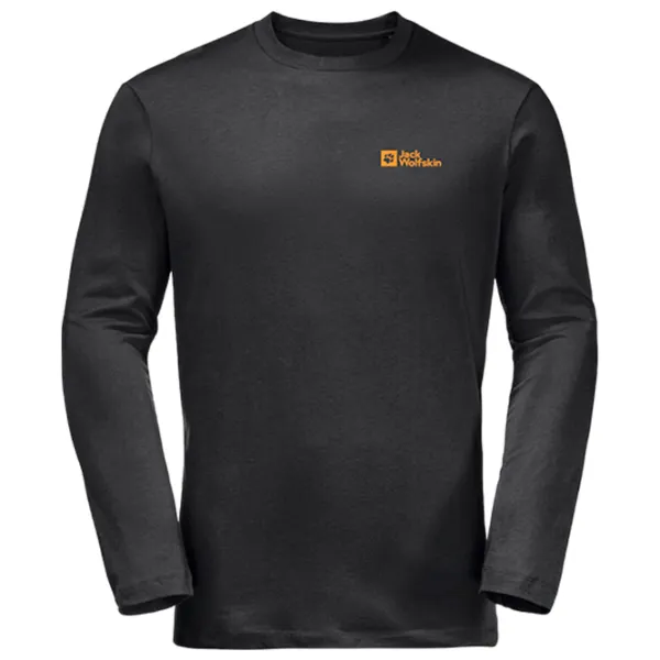 Толстовка для мужчин Jack Wolfskin Essential Longsleeve Прямой/ Черный photo 1