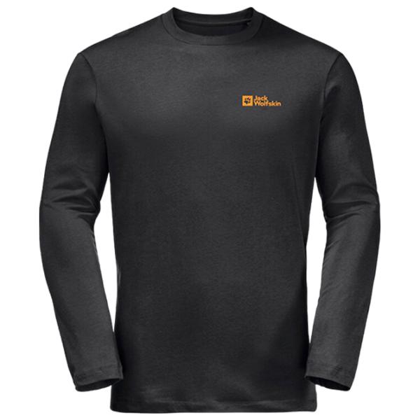 Толстовка для мужчин Jack Wolfskin Essential Longsleeve Прямой/ Черный photo 1