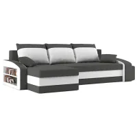 Canapea de colț Magnifico Hewlet Foam Shelf Left/ Pouffe Right Mikro 27/ 31 (5702278) Velur/ Gray