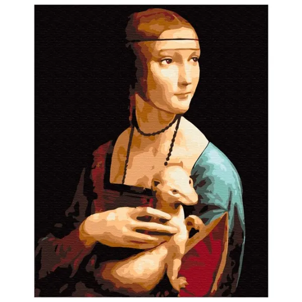 Картина по номерам BrushMe Дама с горностаем. Леонардо да Винчи 50 x 40 см/ Вертикальная photo 1 Картина по номерам BrushMe Дама с горностаем. Леонардо да Винчи 50 x 40 см/ Вертикальная photo 1