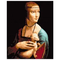 Картина по номерам BrushMe Дама с горностаем. Леонардо да Винчи 50 x 40 см/ Вертикальная