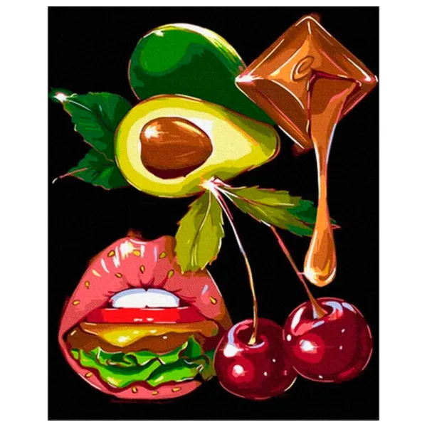 Pictură pe numere BrushMe Aspect gourmet 50 x 40 cm/ Verticală photo 1