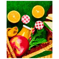 Картина по номерам BrushMe Апельсины из корзинки 50 x 40 см/ Вертикальная