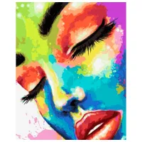 Картина по номерам BrushMe Женщина в красках 50 x 40 см/ Вертикальная