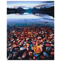 Pictură pe numere BrushMe Coasta stâncoasă 50 x 40 cm/ Verticală