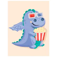 Картина по номерам BrushMe Фильм для дракона 40 x 30 cm/ Вертикальная