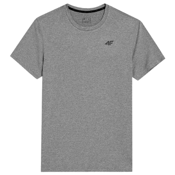 Футболка для мужчин 4F 4FAW23TFTSM449-27M 90% полиэстер, 10% эластан/ Серый photo 1