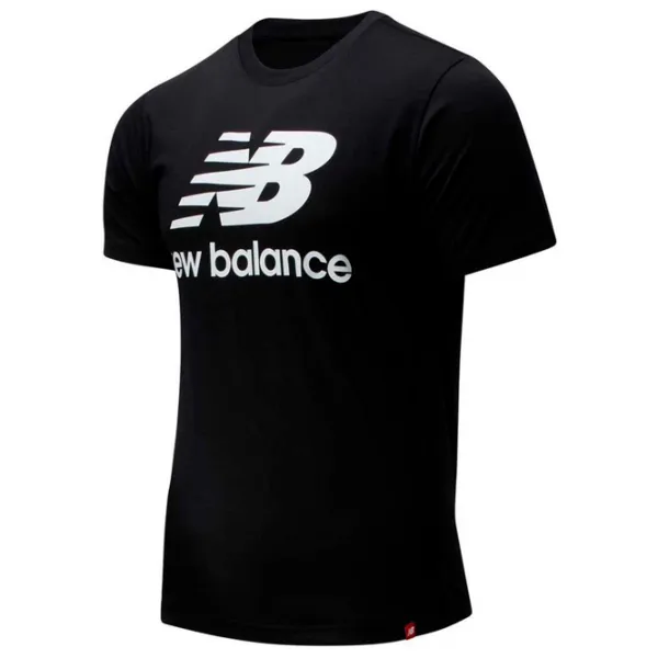 Tricou pentru bărbați New Balance Essentials Stacked Logo 100% bumbac/ Black photo 1