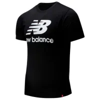 Tricou pentru bărbați New Balance Essentials Stacked Logo 100% bumbac/ Black
