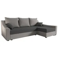 Canapea de colț Space Meble Ontario Right Sawana 05/ 21 (5597118) Pânză de iută/ Dark Gray