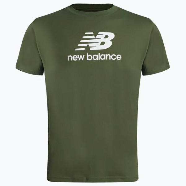 Tricou pentru bărbați New Balance Essentials Stacked Logo 100% bumbac/ Olive Green photo 1 Tricou pentru bărbați New Balance Essentials Stacked Logo 100% bumbac/ Olive Green photo 1