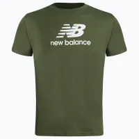 Футболка для мужчин New Balance Essentials Stacked Logo 100% хлопок/ Оливковый Зелёный