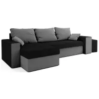 Угловой диван Space Meble Kansas (5627255) Микрофибра/ Черный