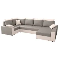 Canapea de colț Space Meble Paul L (5597174) Pânză de iută/ Gray