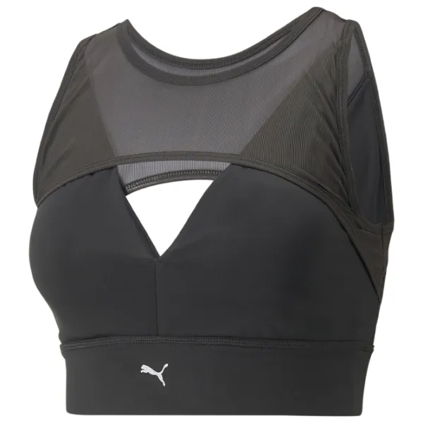 Топ для женщин Puma Forever Luxe Vneck Powermesh Черный photo 1 Топ для женщин Puma Forever Luxe Vneck Powermesh Черный photo 1