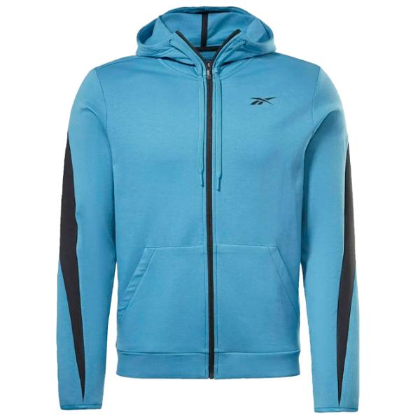 Hanorac pentru bărbați Reebok DreamBlend FZ Drept/ Blue photo 1 Hanorac pentru bărbați Reebok DreamBlend FZ Drept/ Blue photo 1