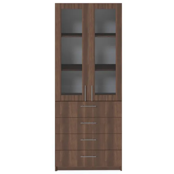Dulap cu vitrină Fabrik Home Office-Line №3 LPAL/ Walnut photo 1