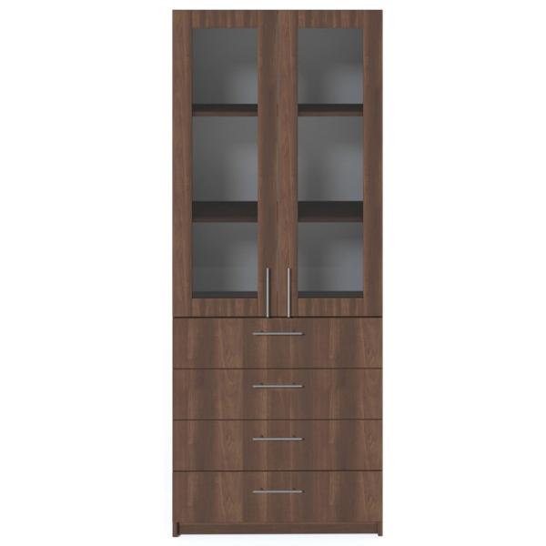Dulap cu vitrină Fabrik Home Office-Line №3 LPAL/ Walnut photo 1