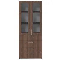 Витрина для гостиной Fabrik Home Office-Line №3 ЛДСП/ Грецкий орех