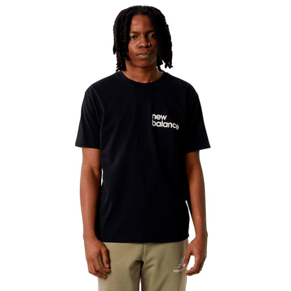 Футболка для мужчин New Balance Essentials Graphic I 100% хлопок/ Черный photo 1 Футболка для мужчин New Balance Essentials Graphic I 100% хлопок/ Черный photo 1