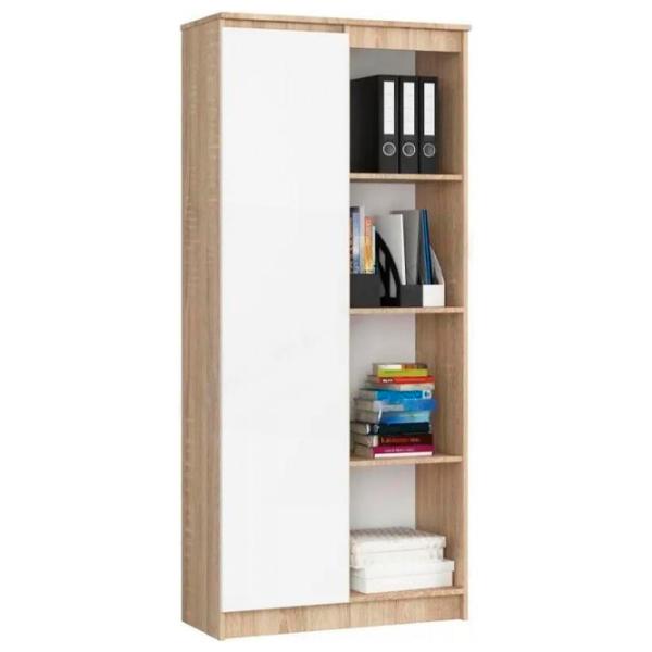 Dulap cu polițe Akord R80 1D4P 180 x 80 x 35/ LPAL/ White photo 1