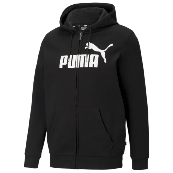Hanorac pentru bărbați Puma Ess Big Logo Fz Fl Drept/ Black photo 1