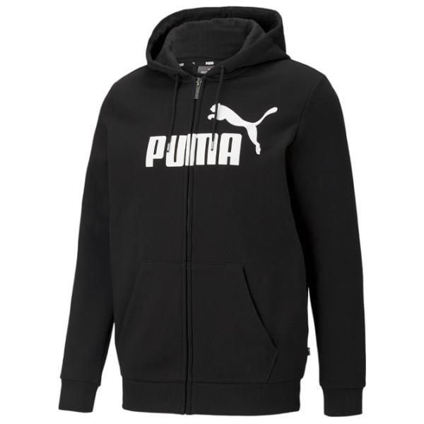 Hanorac pentru bărbați Puma Ess Big Logo Fz Fl Drept/ Black photo 1