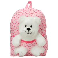 Ghiozdan pentru copii Polaris Shoes 3W PELUS DTY BPCK 3PR Pink Heart Pink