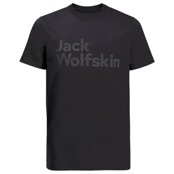 Футболка для мужчин Jack Wolfskin Essential Logo T M 100% хлопок/ Черный photo 1