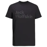 Футболка для мужчин Jack Wolfskin Essential Logo T M 100% хлопок/ Черный