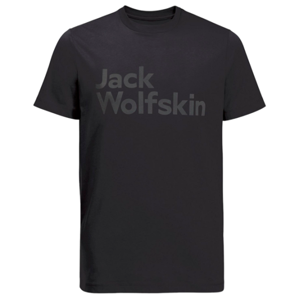 Футболка для мужчин Jack Wolfskin Essential Logo T M 100% хлопок/ Черный photo 1