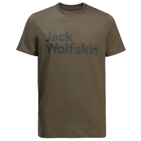 Футболка для мужчин Jack Wolfskin Essential Logo T M 100% хлопок/ Island moos photo 1