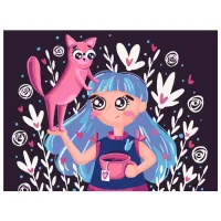 Pictură pe numere BrushMe Prietenii curioși 40 x 30 cm/ Orizontală