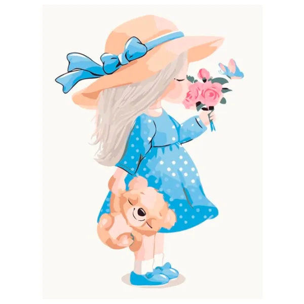 Картина по номерам BrushMe Маленькая леди 40 x 30 cm/ Вертикальная photo 1