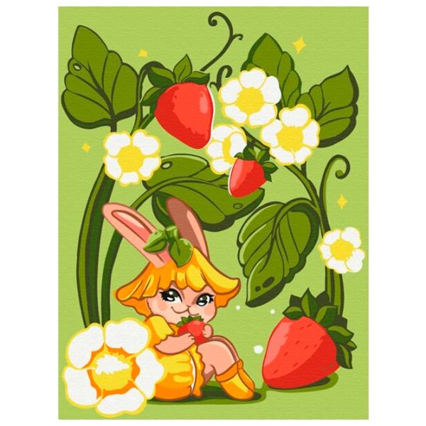 Pictură pe numere BrushMe Căpșuni de pădure 40 x 30 cm/ Verticală photo 1