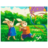 Картина по номерам BrushMe Игры на открытом воздухе 40 x 30 cm/ Горизонтальная