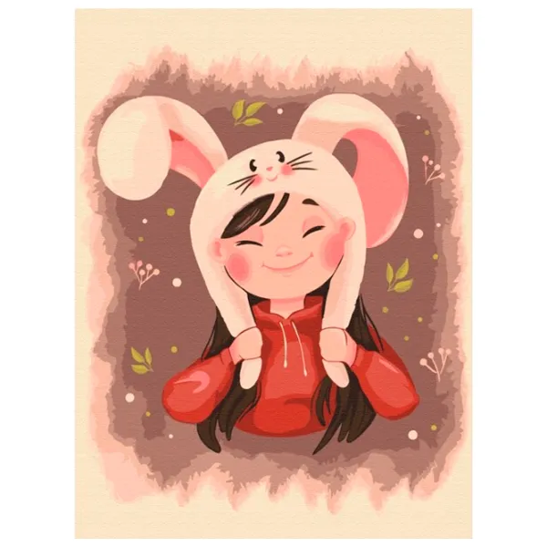 Pictură pe numere BrushMe Urechi de iepuraș 40 x 30 cm/ Verticală photo 1